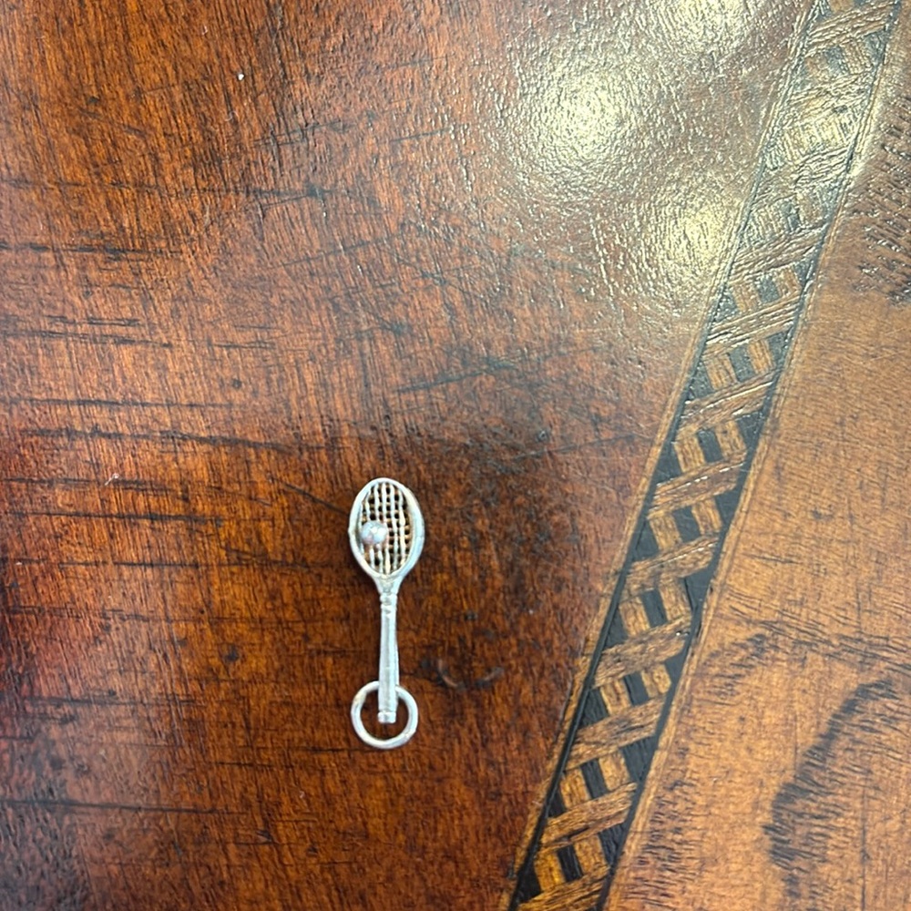 Sterling silver, tennis racket charm